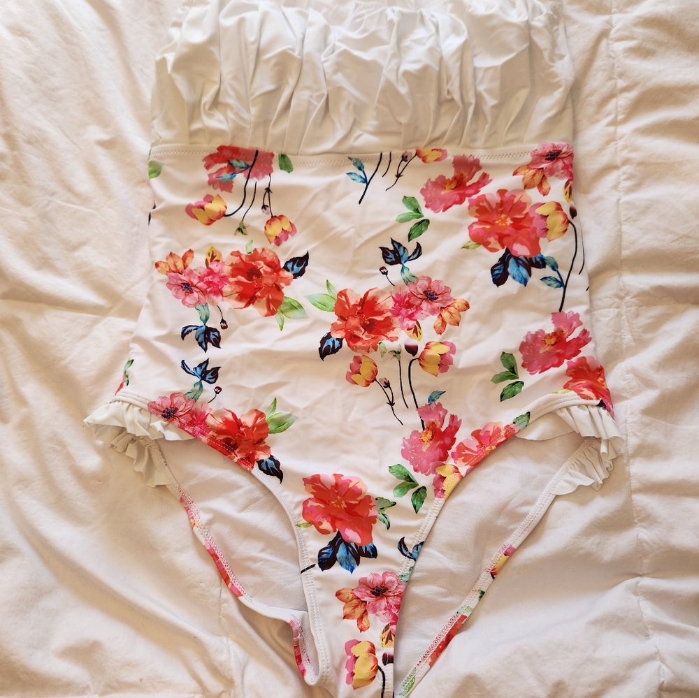 Floral Ruffle Swimsuit